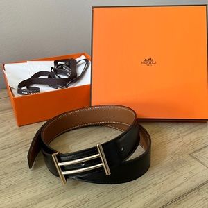 Hermes: Constance belt buck, Reversible leather strap 32 MM,